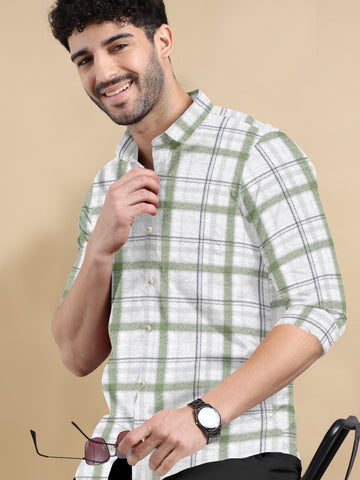 SoftWeave Checked Linen Cotton Shirt