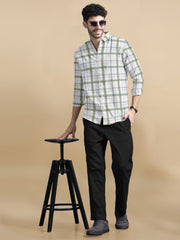 SoftWeave Checked Linen Cotton Shirt