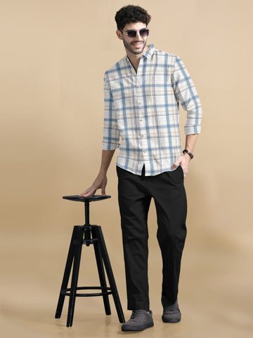 SoftWeave Checked Linen Cotton Shirt