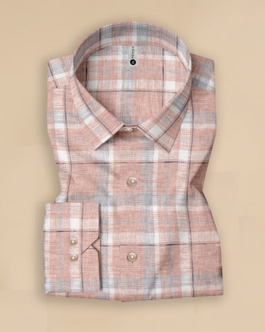 VistaChecks Cotton-Linen Shirt