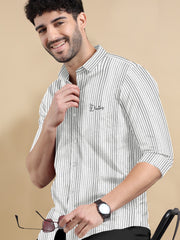 VogueTrail Embroidered Pinstripe Shirt