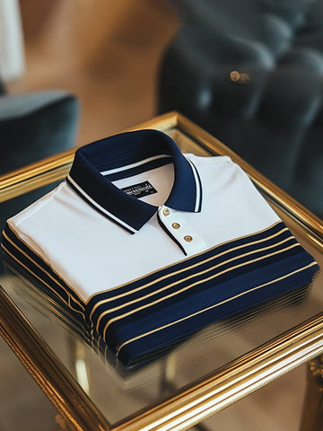 Men’s Retro Stripe Polo Shirt