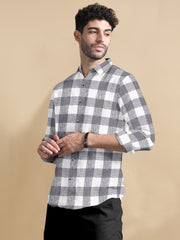 Metro Gingham Elite Cotton-Linen Shirt