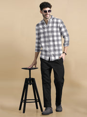 Metro Gingham Elite Cotton-Linen Shirt