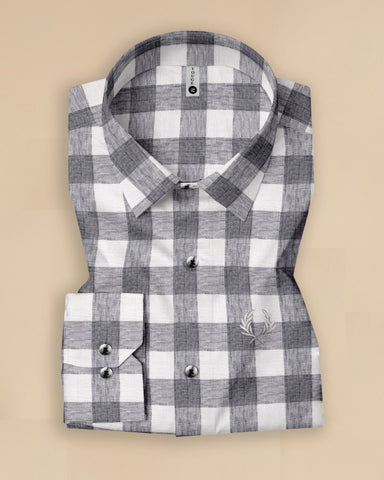 Metro Gingham Elite Cotton-Linen Shirt