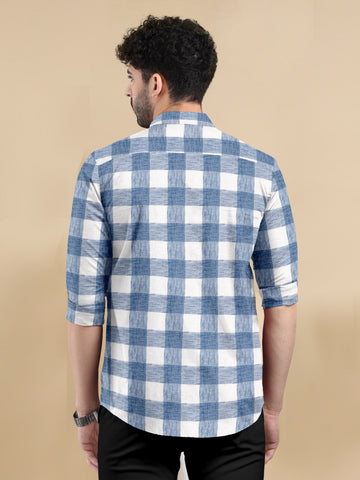 Metro Gingham Elite Cotton-Linen Shirt