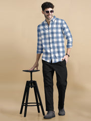 Metro Gingham Elite Cotton-Linen Shirt