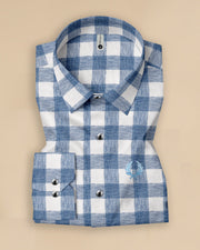 Metro Gingham Elite Cotton-Linen Shirt