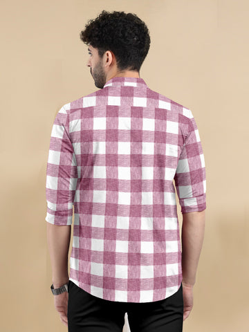 Metro Gingham Elite Cotton-Linen Shirt