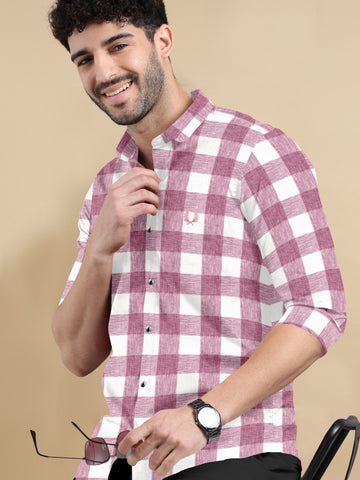 Metro Gingham Elite Cotton-Linen Shirt