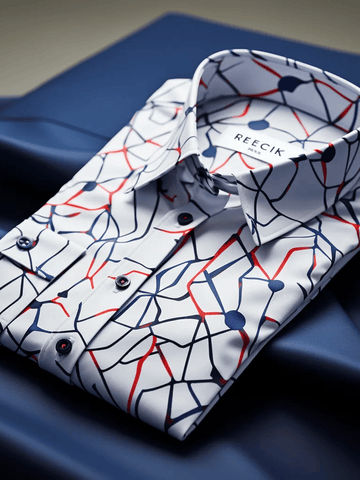 Men’s Luxury Contrast Color Print Shirt