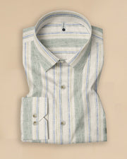 Linear Luxe Cotton-Linen Shirt