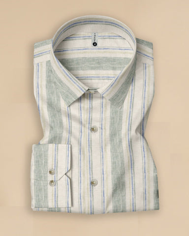 Linear Luxe Cotton-Linen Shirt
