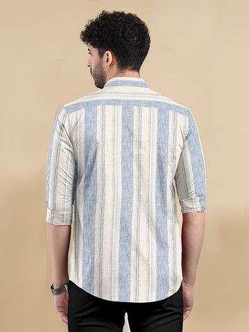 Linear Luxe Cotton-Linen Shirt