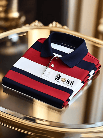 Men’s Letter Print Polo Shirt