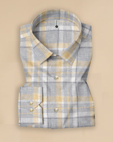 VistaChecks Cotton-Linen Shirt