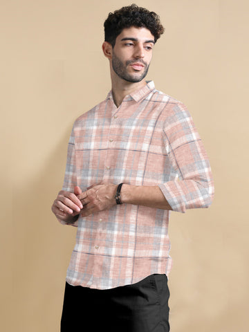 VistaChecks Cotton-Linen Shirt