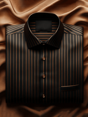 Elegant Romantic Striped Shirt for Men