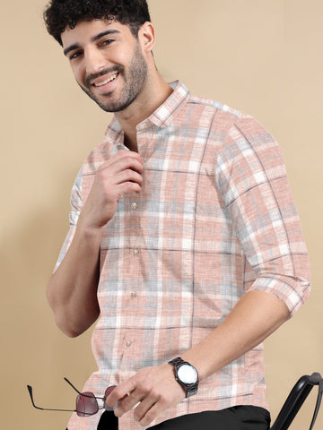 VistaChecks Cotton-Linen Shirt