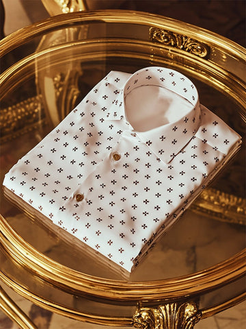 Men's Holiday Cross Print Shirt