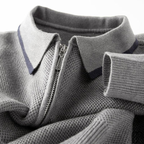 Valorian Zipper-Collar Sweater