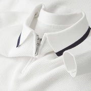 Textured half-zip Polo