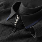 Textured half-zip Polo