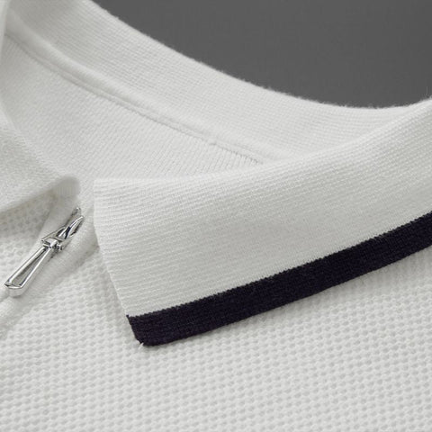 Textured half-zip Polo