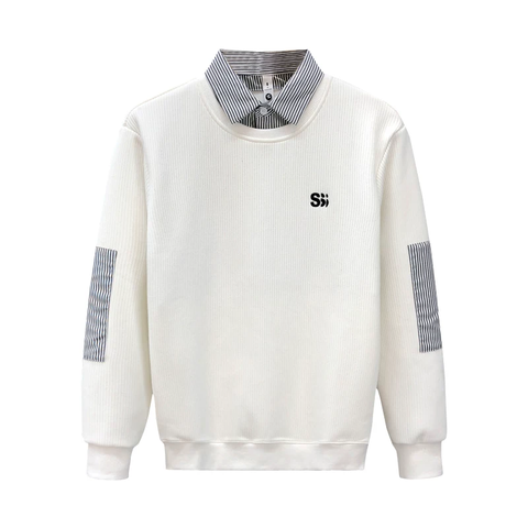 Striped Panel Sweatshirt