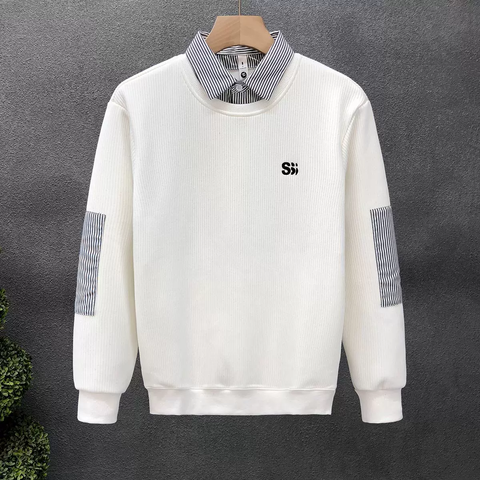 Striped Panel Sweatshirt