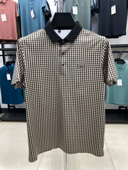 Gingham Contrast Polo T-Shirt