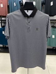 Gingham Contrast Polo T-Shirt