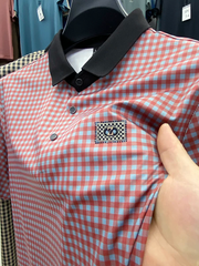 Gingham Contrast Polo T-Shirt