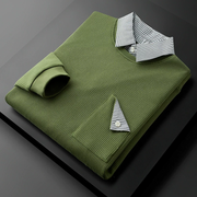 StratoLayer Dual-Collar Ribbed Sweatshirt