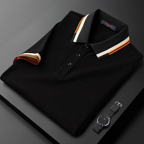 Tri-Line Luxe Panel Polo T-Shirt