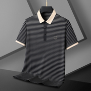 Casual Striped Polo T-Shirt
