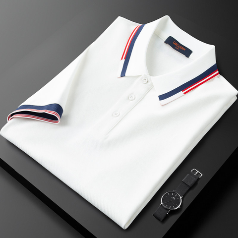 Tri-Line Luxe Panel Polo T-Shirt