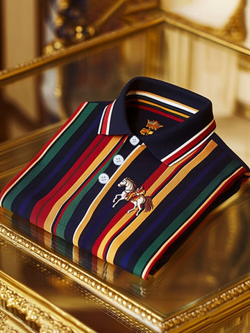 Men’s Stripe Logo Polo Shirt