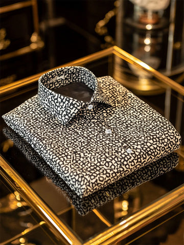 Men's Vintage Striped Cotton Blend Shirt