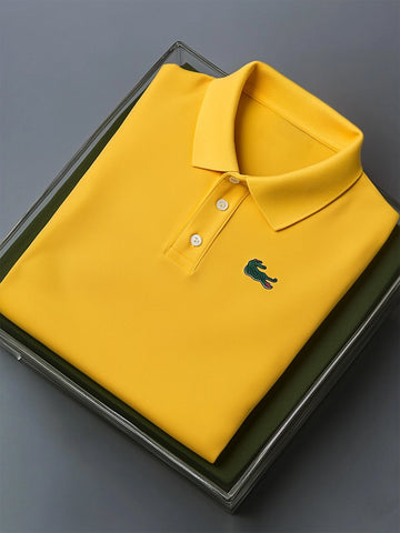 Men’s Business Casual Button Polo Shirt