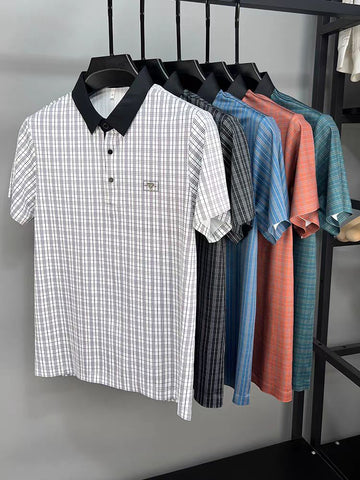 Lavish Branded Plaid Polo T-Shirts