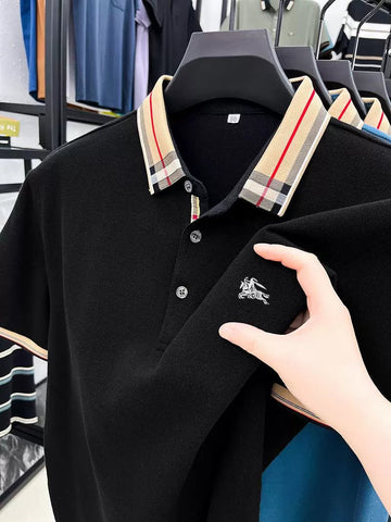 AristoCheck Emblem Collar Polo