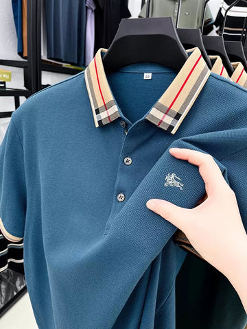 AristoCheck Emblem Collar Polo