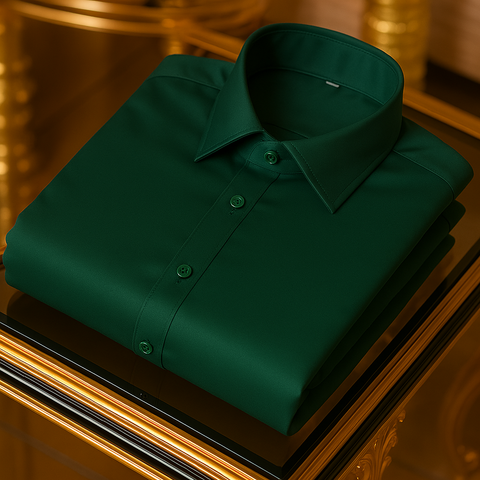 Men's Silk Luxury Business Long Sleeve Shirt